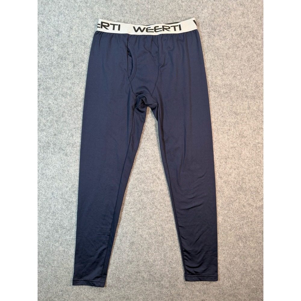 WEERTI Mens Thermal Compression Leggings Navy Blue Base Layer Size M